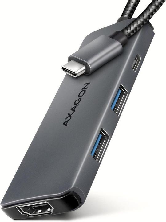 Actual product image Axagon HMC-5H8K 2x USB-A, 1x USB-C, 8K HDMI, USB 3.2 Gen 1 hub, PD 100W, 15cm USB-C cable (USB-C, 5 ports)