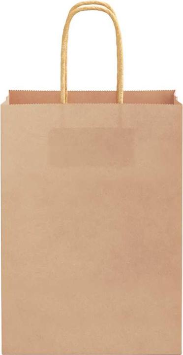 Produktbild VidaXL Kraftpapiertüten 250 Stk. mit Henkel Braun 15x8x21 cm Papiertüte (Geschenktüte, 250 x)