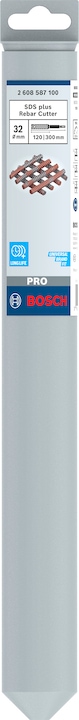 Immagine prodotto Bosch Professional Zubehör Punta da trapano PRO SDS plus Rebar Cutter, 32 x 120 x 300 mm (32 mm)