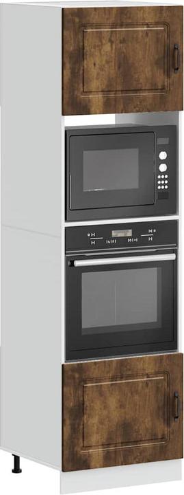 Actual product image VidaXL Range cooker wall units 2 pcs. Lucca smoked oak engineered wood (60 x 57 x 207 cm)