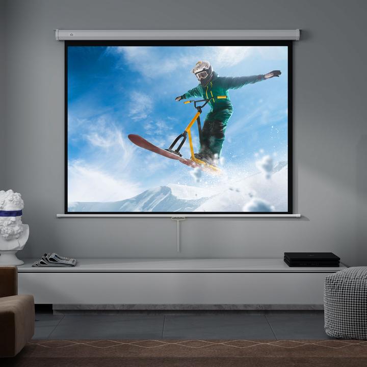 Produktbild Homcom Beamer Leinwand Kunststoff, Metall Weiss (84", 4:3)