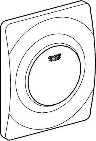 Actual product image Grohe Surf actuator plate, for urinal, matt chrome