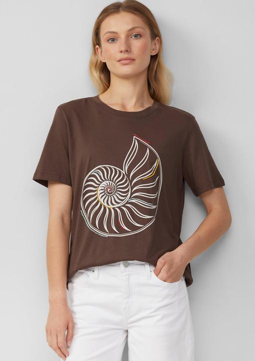 Actual product image S.Oliver T-Shirt Jersey-T-Shirt mit Frontprint und Schmuckperlen (36)