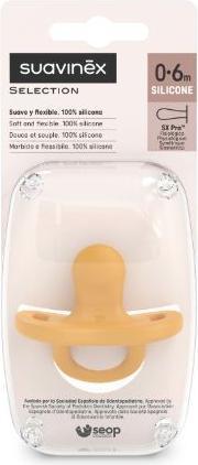 Actual product image Suavinex Reversible soother SX Pro 0-6M mustard yellow (1 x, up to 6 M.)