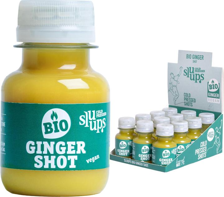 Actual product image Sluups Organic Ginger Shot (12 x 6 cl)