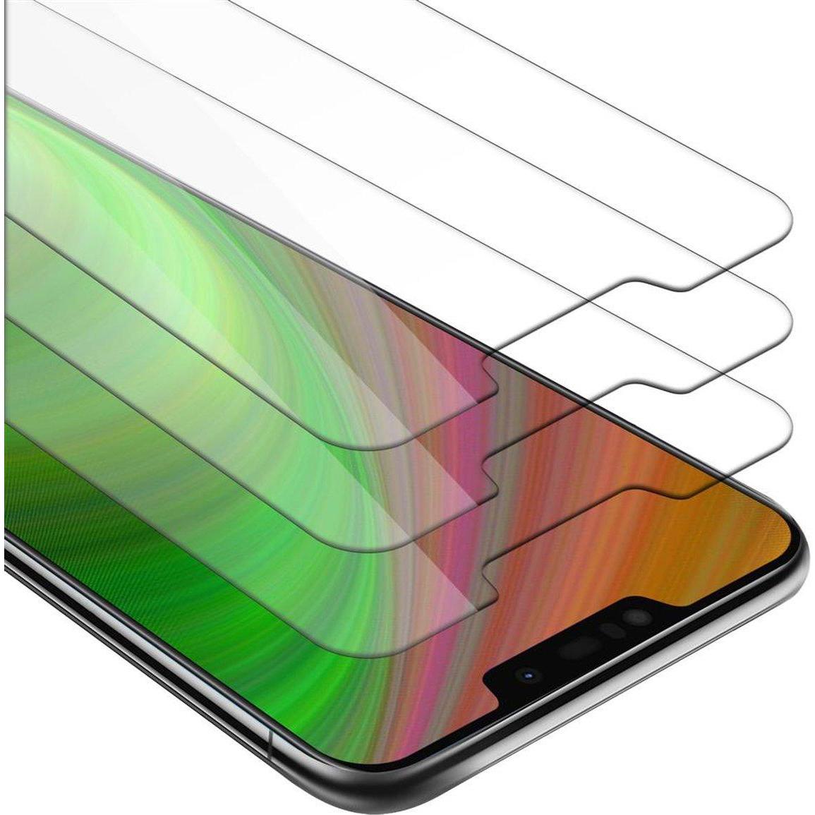Cadorabo Displayschutzglas (3 Stück, Asus Zenfone Max (M2)), Smartphone Schutzfolie, Transparent