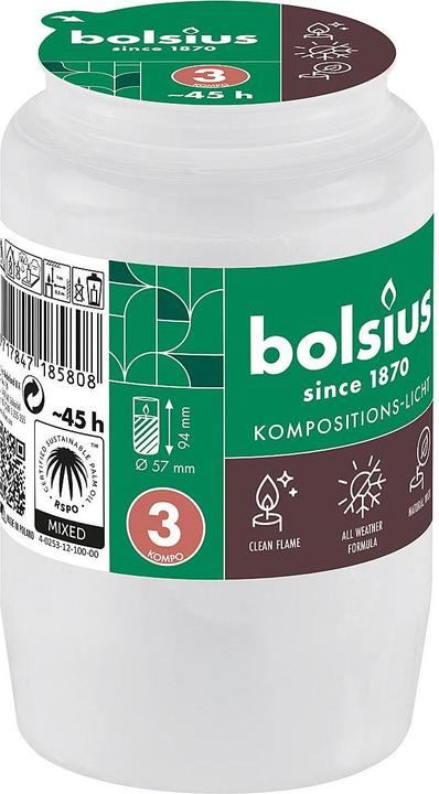 Actual product image Bolsius Compole light no.3 white (1 pcs.)