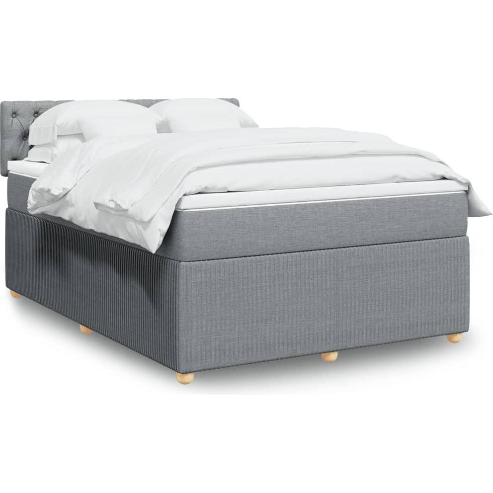 VidaXL, Bett, Bo x springbett mit Matratze 140 x 190 cm Stoff (140 x 190 cm)
