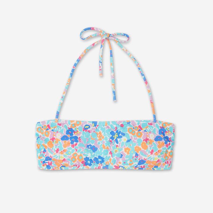 Olaian Bikini-Oberteil Damen Bandeau geblümt Laura mehrfarbig (70 A)