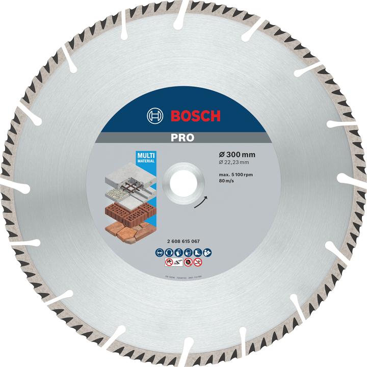 Image du produit Bosch Professional Zubehör Disque diamant PRO Multi Material, 300 x 22,23 mm