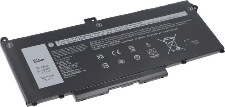 AccuCell Akku passend für Dell Latitude 15 5520, Li-Polymer, 15,2V, 3941mAh, 63Wh (4 cubicles, 3941 mAh)