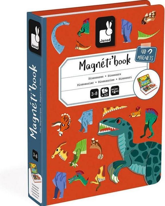 Actual product image Janod Magneti'book Dinosaur (English, Italian, French, German)