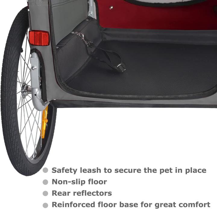 Actual product image Tiggo Dog bike trailer 80104 - Red