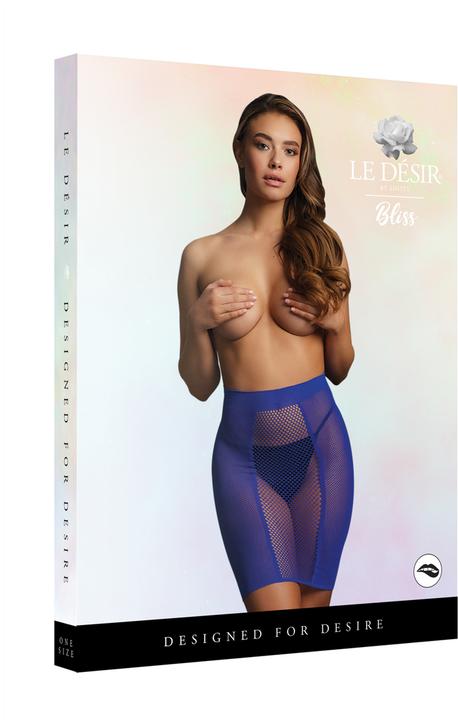 Image du produit Le Désir Jupe en résille taille haute bleue (Taille unique)