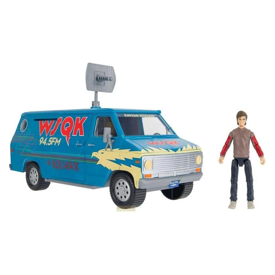 Jazwares Stranger Things World Of Figure & Vehicle Fahrzeug Mit Actionfigur The Squawk Van Playset With Steve