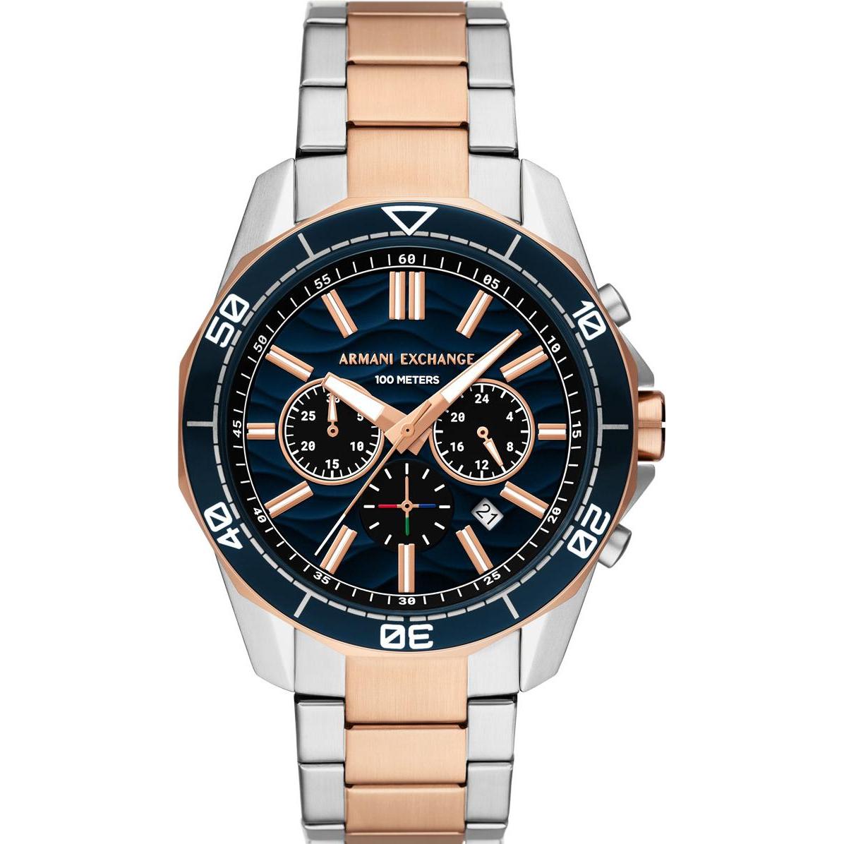 Armani Exchange, Armbanduhr, Chronograph, Mehrfarbig, (Chronograph, 44 mm)