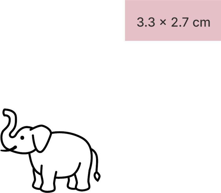 minink Temporäres Tattoo – Freundlicher Elefant