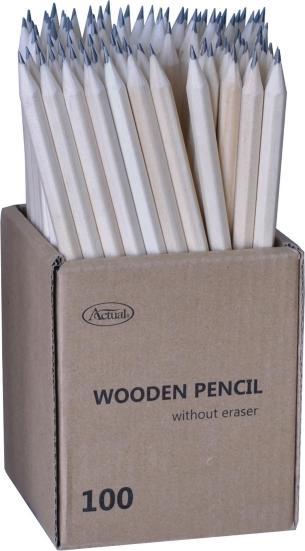 Image du produit Hedlunds Pappersindustri Blyant Actual, HB, natural, pakke a 100 stk.