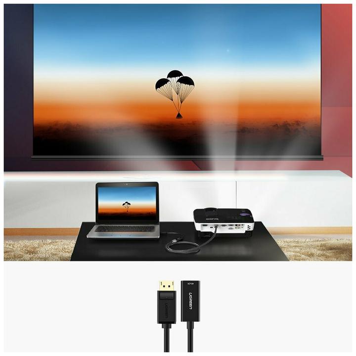 Produktbild Ugreen Display Port auf HDMI Adapter Konverter 1080P mit Audio (HDMI, 25 cm)