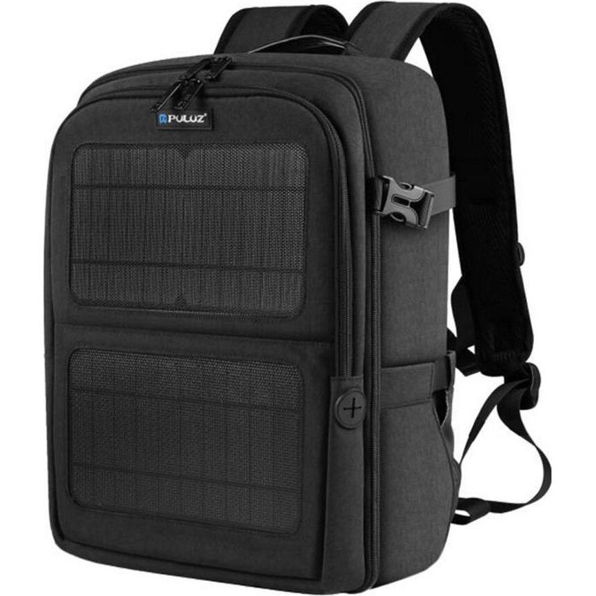 Puluz Camera backpack with solar panels PU5018B waterproof (Kamera Schultertasche), Kameratasche, Schwarz