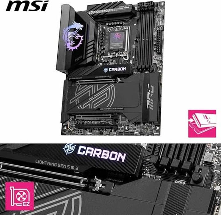 Image du produit MSI MPG Z890 CARBONE WIFI (LGA 1851, Intel Z890, ATX)