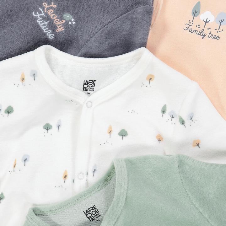 Produktbild La Redoute Collections 4er-Pack Strampler aus Samt (86)