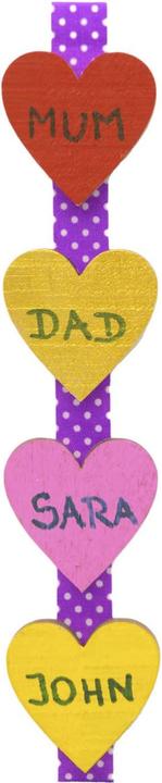 Actual product image Colorations Wooden hearts