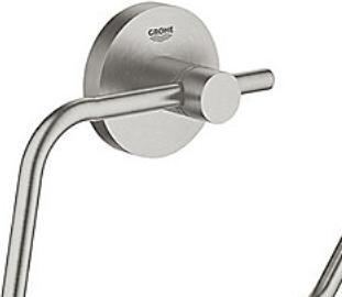 Immagine prodotto Grohe Porta rotolo di carta igienica Start QuickFix, senza coperchio, adesivo, supersteel