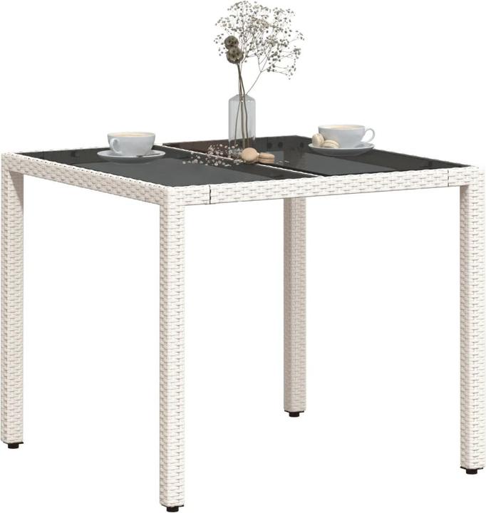 Image du produit vidaXL Gartentisch mit Glasplatte (90 cm)