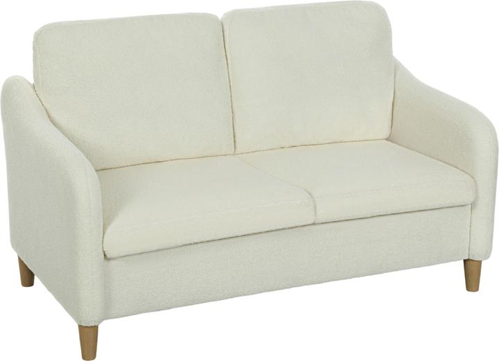 Produktbild Homcom Sofa Polyester, Eukalyptusholz Cremeweiss (2-Sitzer)
