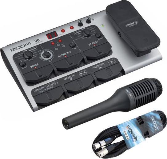 Zoom V6-SP Effektgerät mit SGV-6 Mikrofon mit Kabel (Chorus, Delay (Echo), Reverb (Hall))