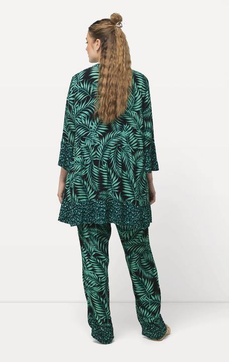 Produktbild Ulla Popken Longbluse, Palmen, A-Linie, Tunika-Ausschnitt, Halbarm (50, 52)