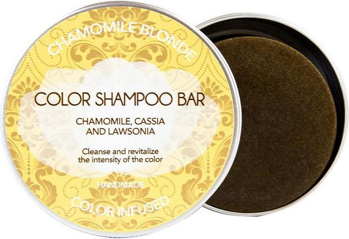 Actual product image Biocosmè BIO SOLID chamomile blonde shampoo bar 130 gr (Solid shampoo, 130 g)