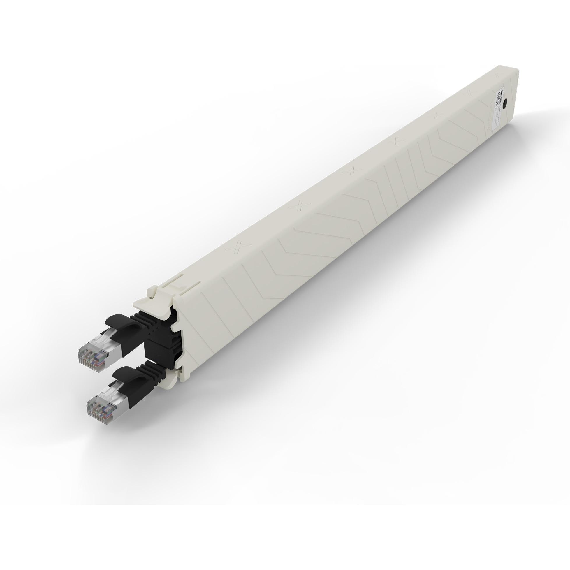 Thumbnail - PATCHBOX one / Cassette / 8RU / Cat 6A, STP, 0.8 m, Schwarz (STP, CAT6a, 0.80 m), Netzwerkkabel
