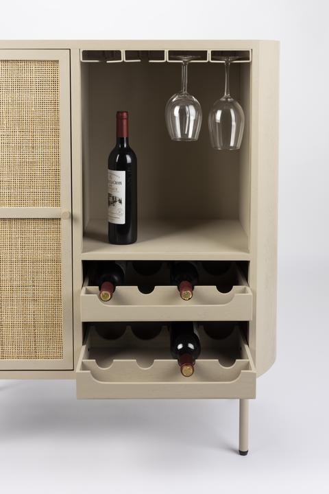 Produktbild White Label Living Cabinet (8 Flaschen, 90 x 38 x 100 cm)