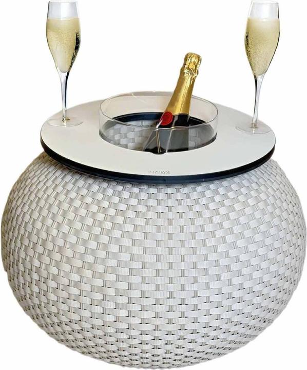 COOTAB Cooler Table Milano Beistelltisch mit Acryl-Kühler