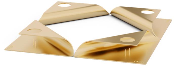 Höfats SQUARE CANDLE gold, VE 4