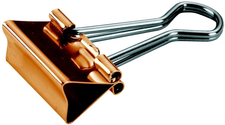 Produktbild Maul y Foldback-Klammer, gold (B)19 mm Inhalt: 12 Stück, Klemmweite: 7 mm (1 x)