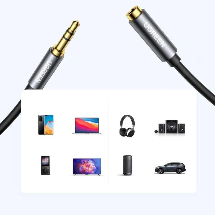 Actual product image Ugreen 3.5mm Klinke – 3.5mm Buchse (1 m, AUX cable)