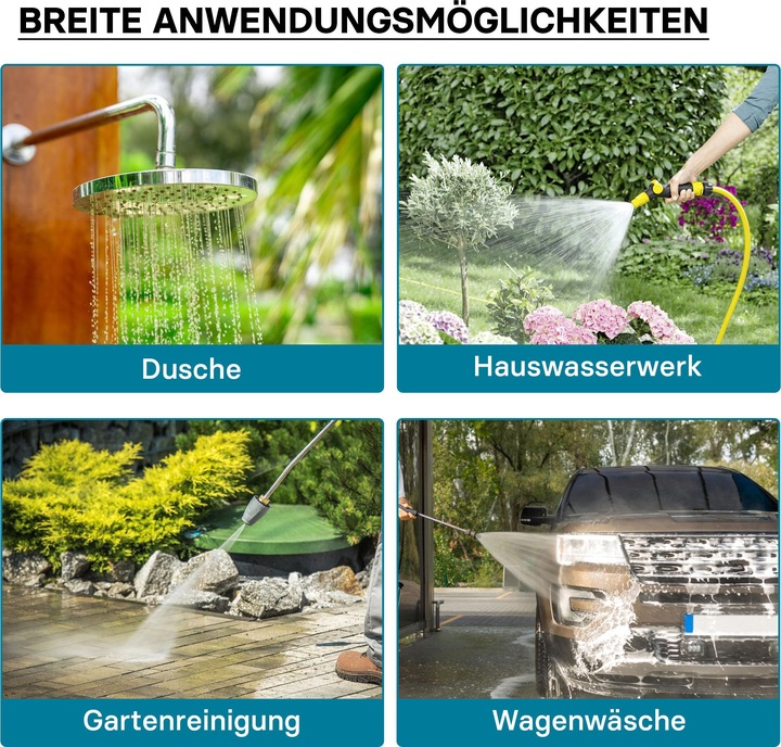Produktbild Wiltec Membrankessel Hauswasserwerk 24L horizontal Ausdehnungsgefäss Druckkessel (Hauswasserpumpe)