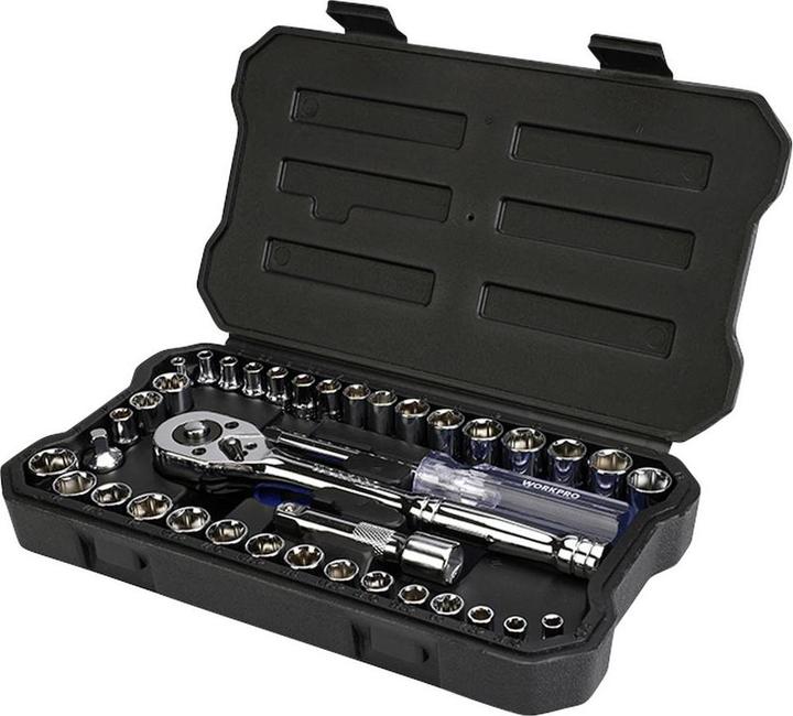 Produktbild Workpro Schraubendrehereinsatz-Set metrisch, zöllig 39teilig WP202536 (10 mm, 11 mm, 12 mm, 13 mm, 4 mm, 4.5 mm, 5 mm, 5.5 mm, 6 mm, 6.5 mm, 7 mm, 8 mm, 9 mm)