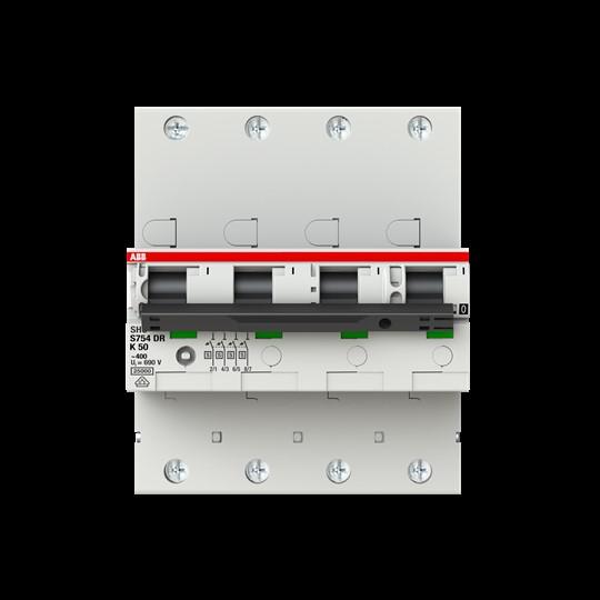 Actual product image ABB Main circuit breaker 50A K 25kA 4P S754DR-K5