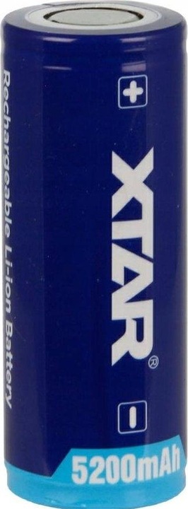 Actual product image Xtar 5200mAh 3.6V 26650 battery with PCB (1 pcs., 26650, 5200 mAh)