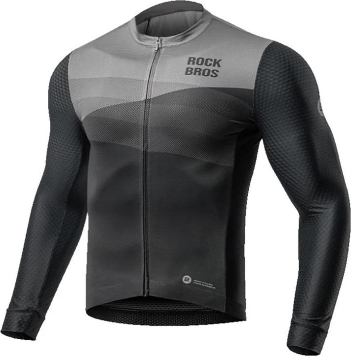 Image du produit Rockbros maillot cycliste 15120009005 manches longues printemps/été XXL - noir (XXL)