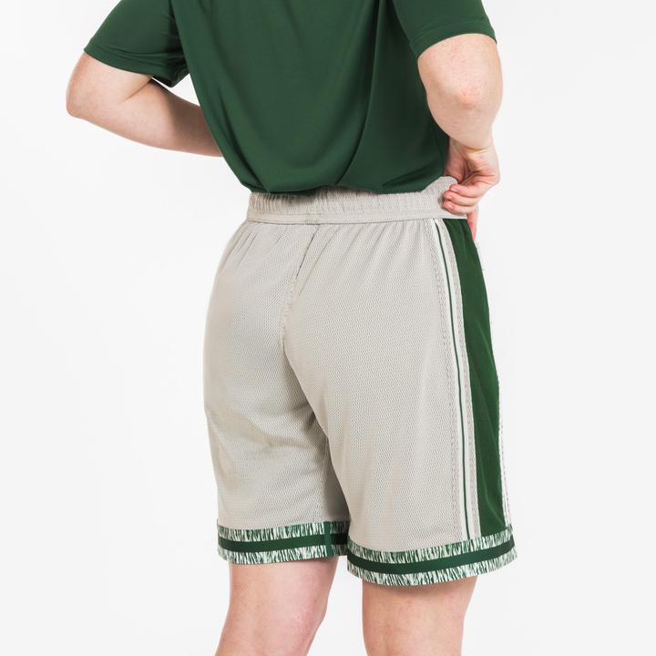 Produktbild Kipsta Damen/Herren Basketball Shorts wendbar - SH500 beige/grün (L)