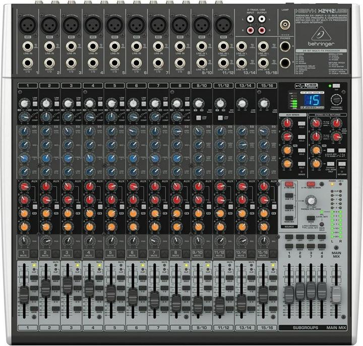 Produktbild Behringer XENYX X2442USB, Mischpult mit Effekten u. USB (Studio- und Livemixer)