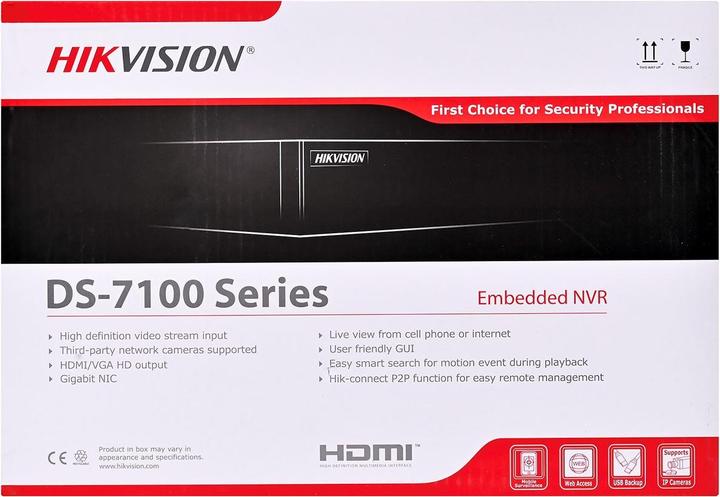 Actual product image Hikvision DS-7104NI-Q1/4P/M(D) NVR 4 channel (Network Video Recorder (NVR))