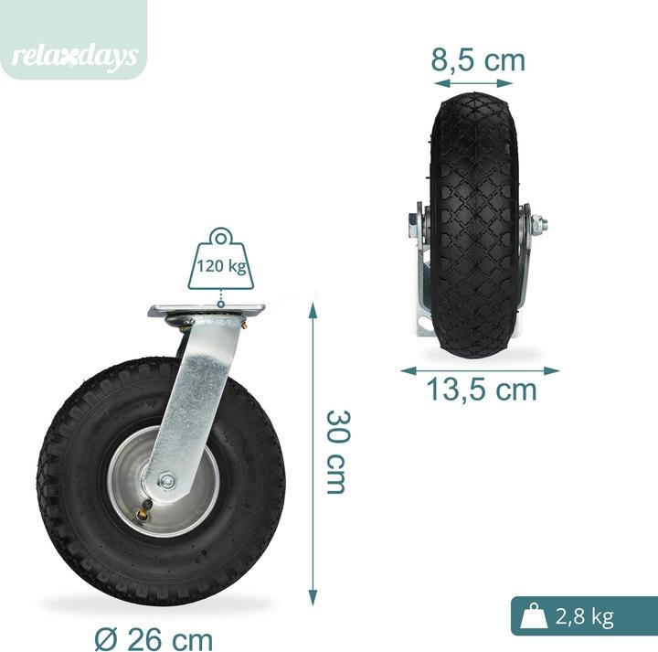 Produktbild Relaxdays 4x Bockrolle-Lenkrolle