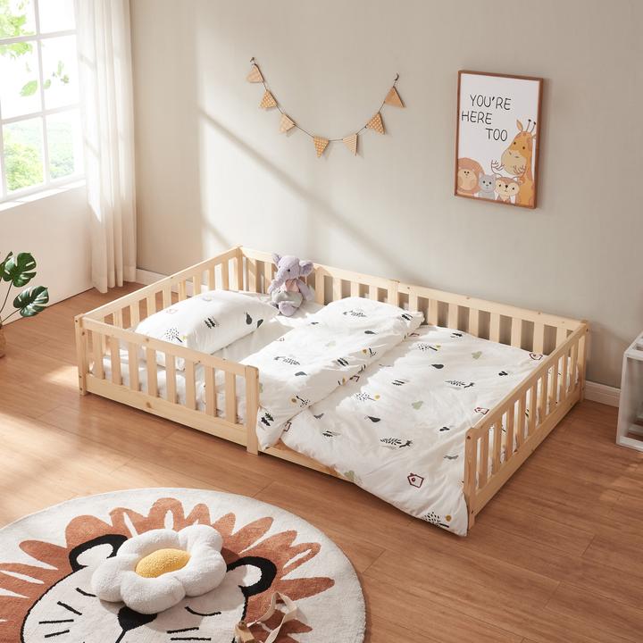 Produktbild En.Casa Kinderbett Tanna 120x200 cm Natur (120 x 200 cm)