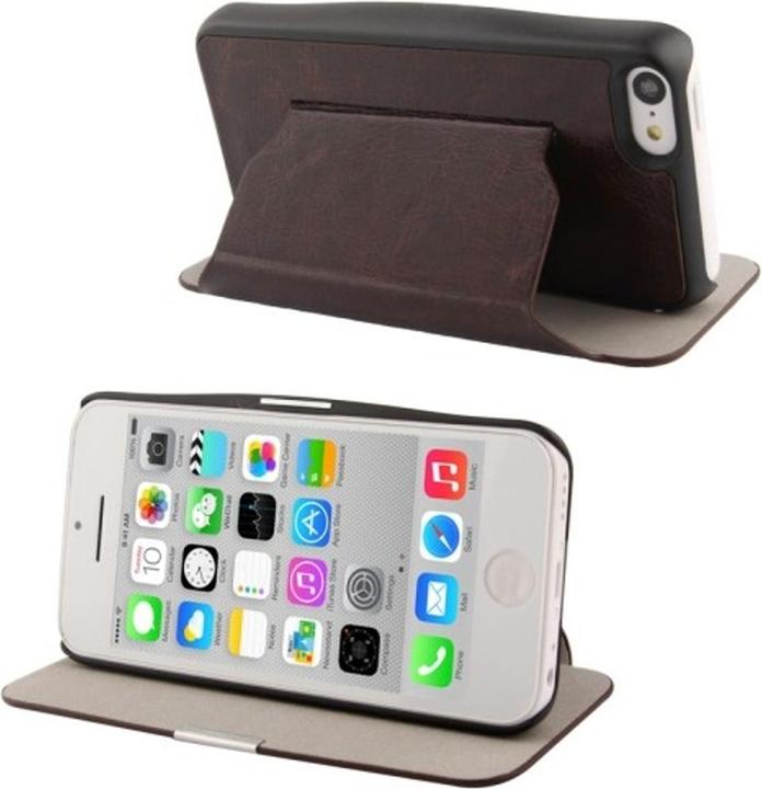 Produktbild König Design Schutzhülle Case (Flip Quer) für Handy Apple iPhone 5C Coffee (Apple iPhone 5c)